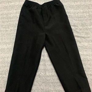 Boys 4T suit pants in black polyester. Comfy waistband.
